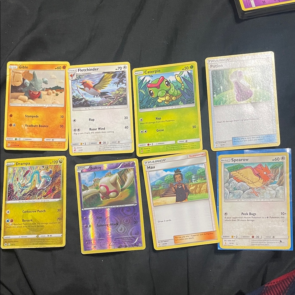 Pokemon Card Collection with Yellow and Blue Accents